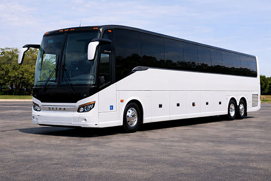 56-passenger charter bus rental Pensacola TX